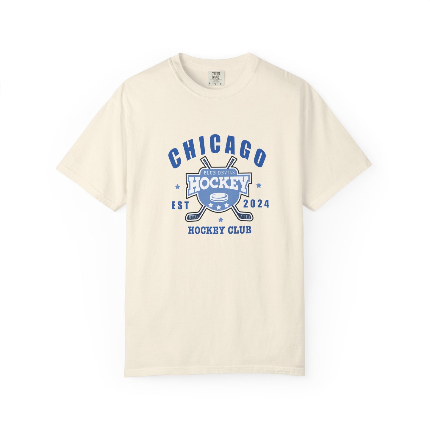Blue Devils Hockey Stick Est. 2024, Sports Tee - The S.J. Sylvis Shop